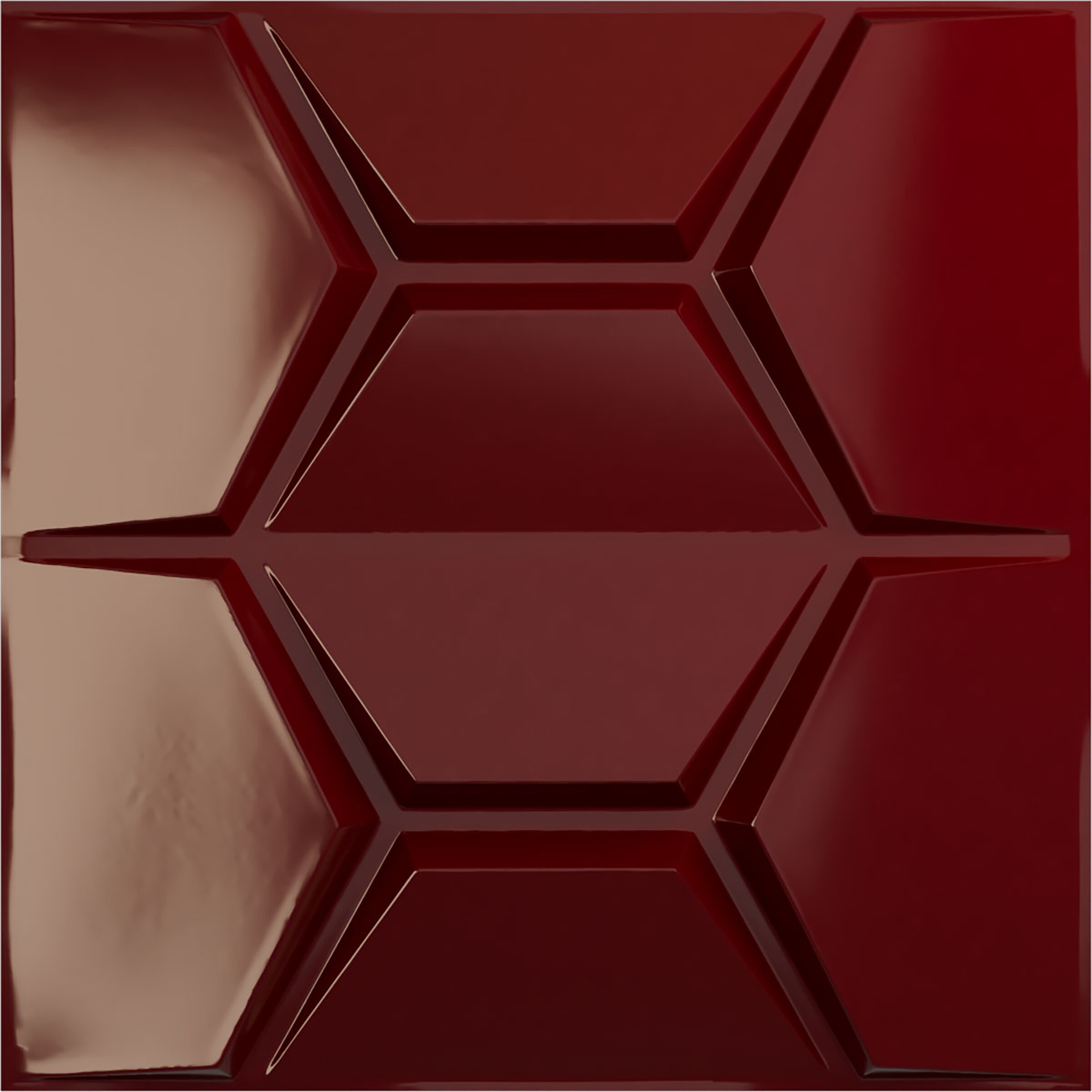 Ekena Millwork WP20X20CYHML 19-5/8-in x 19-5/8-in Embossed Gloss Merlot PVC Wall Panel