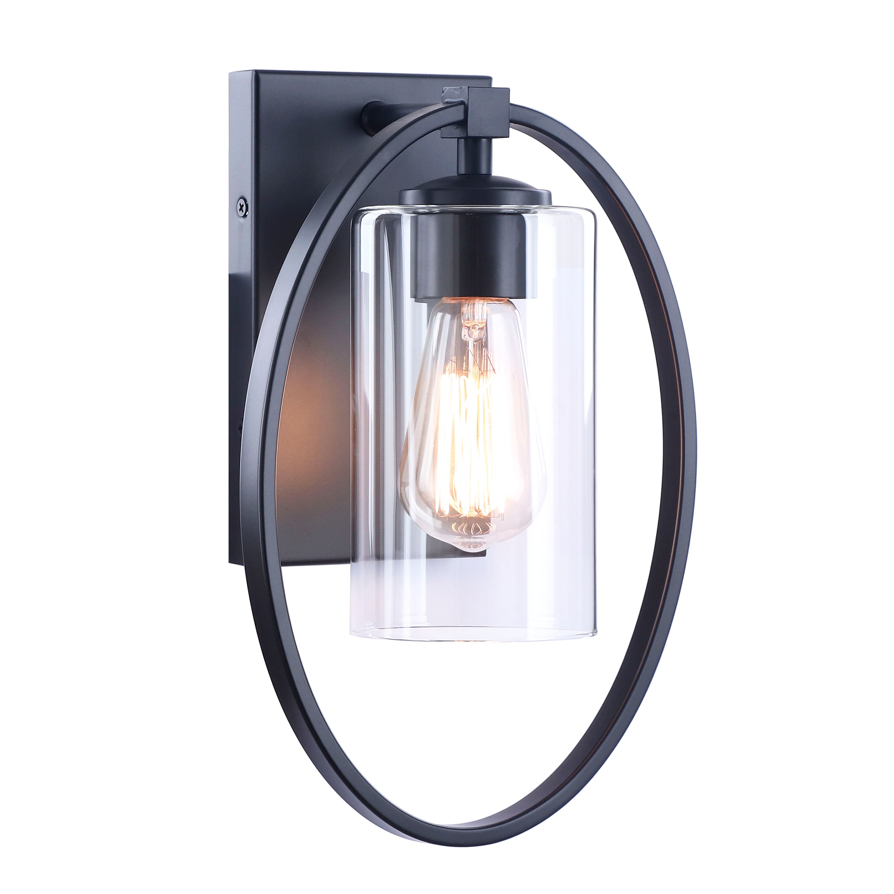Aspen Creative Corporation 62709-01-1 8.25-in 1 -Light Matte Black Transitional Vanity light