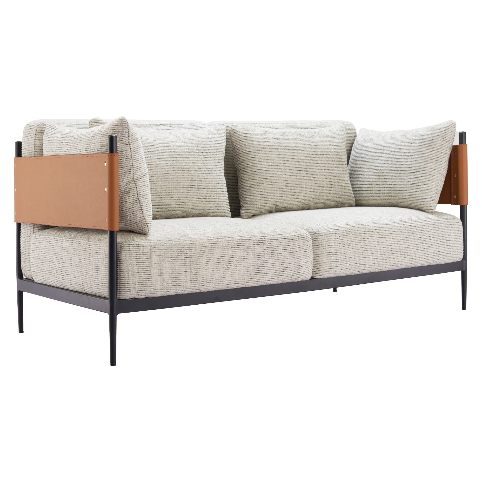 ZUO 110345 56.5-Inches Modern Gray Loveseat