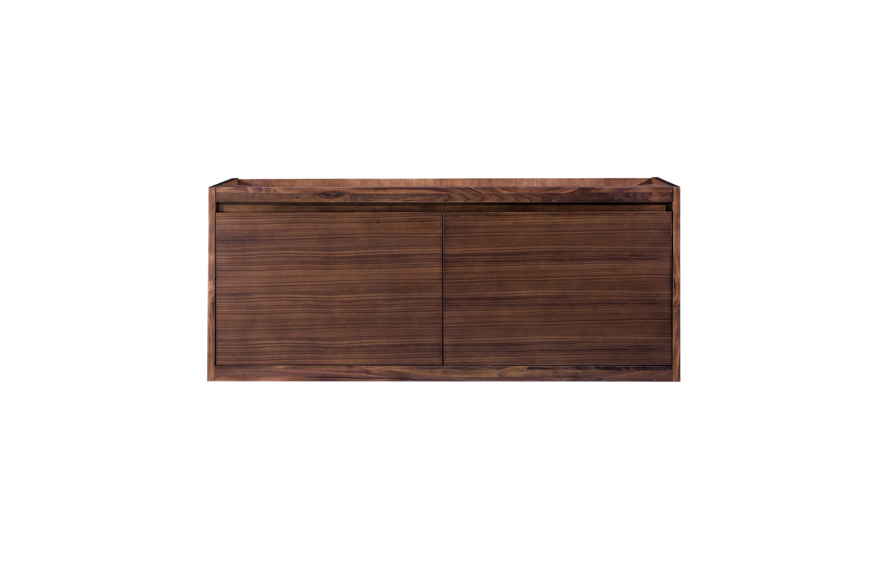 James Martin Vanities 805-V47.3-WLT Mantova 48-in Mid-Century Walnut Floating Bathroom Vanity Base Cabinet without Top