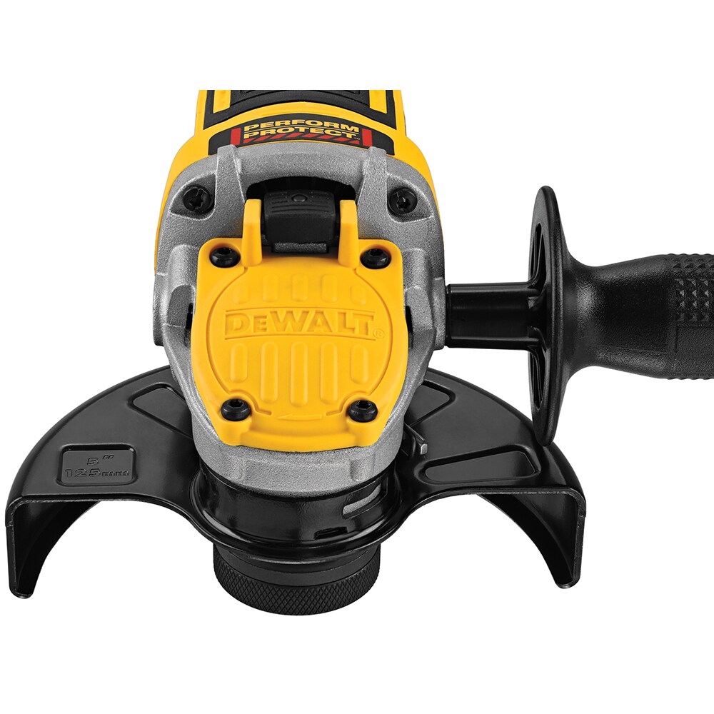 DEWALT XR POWER DETECT 5 in 20 volt Max Paddle Switch Brushless Cordless Angle Grinder 1 Battery and Charger Included in the Angle Grinders department at Lowes