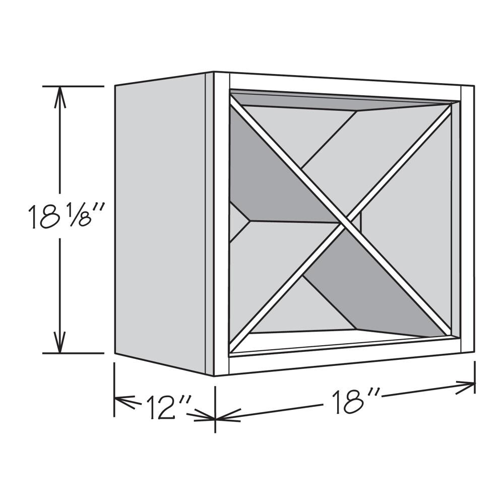 allen + roth Aveley 18-in W x 18-in H x 12-in D Linen Open Cube ...