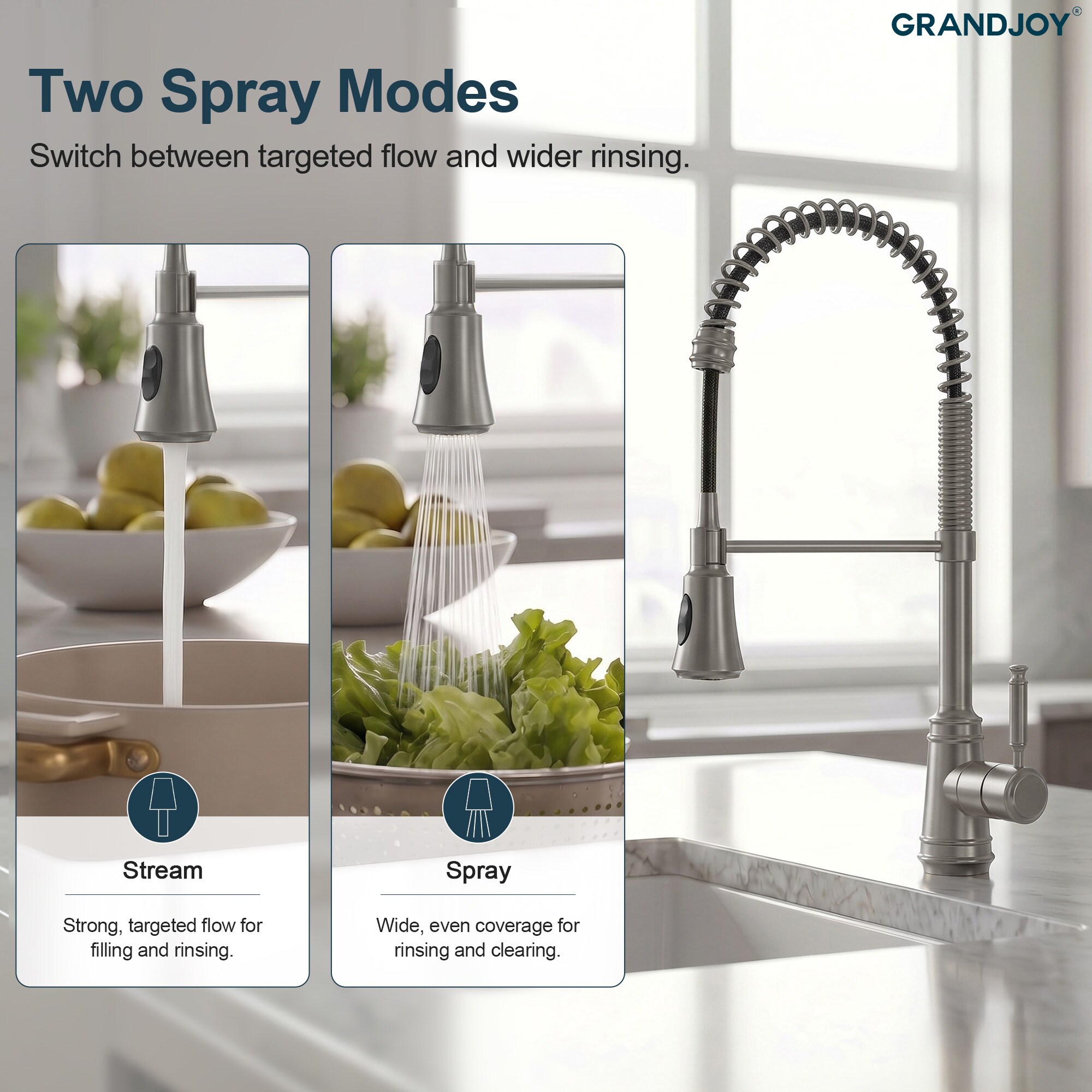 GRANDJOY SGF13GJ-45K-SS Kitchen-Faucets - View #5