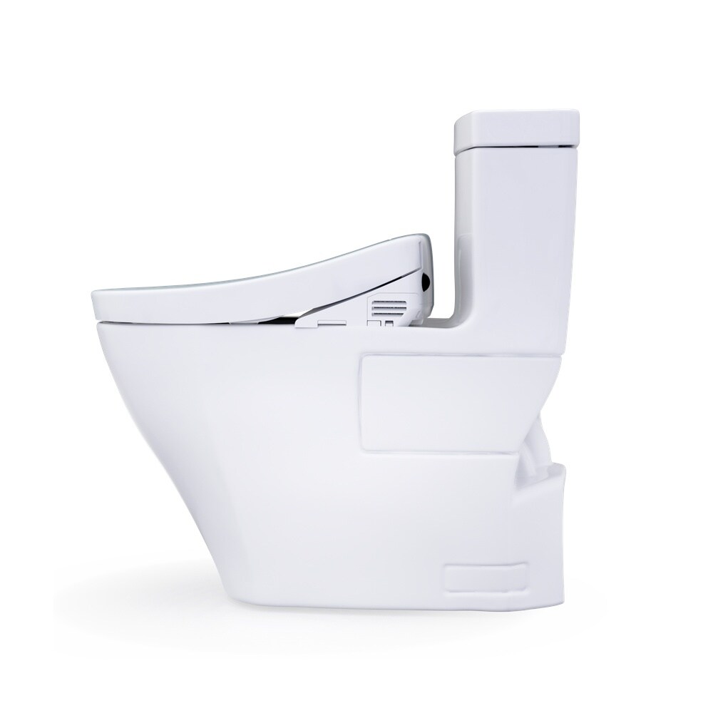 TOTO WASHLET+ Cotton White Elongated Standard height 12-in Rough