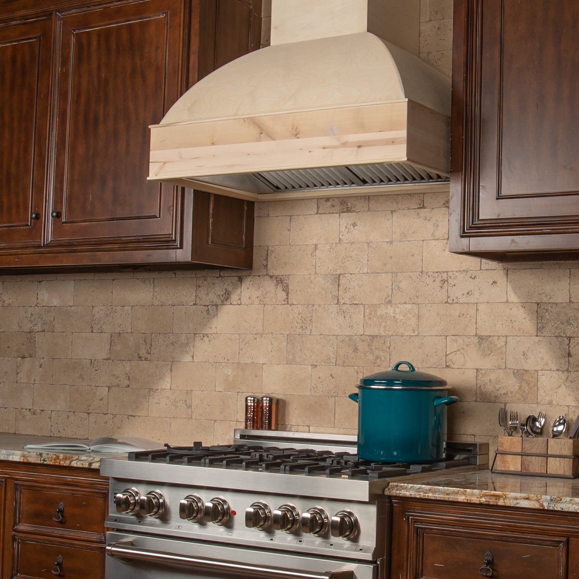 ZLINE 36 Wooden Wall Mount Range Hood in Distressed Gray - Includes R –  Kitchen Oasis