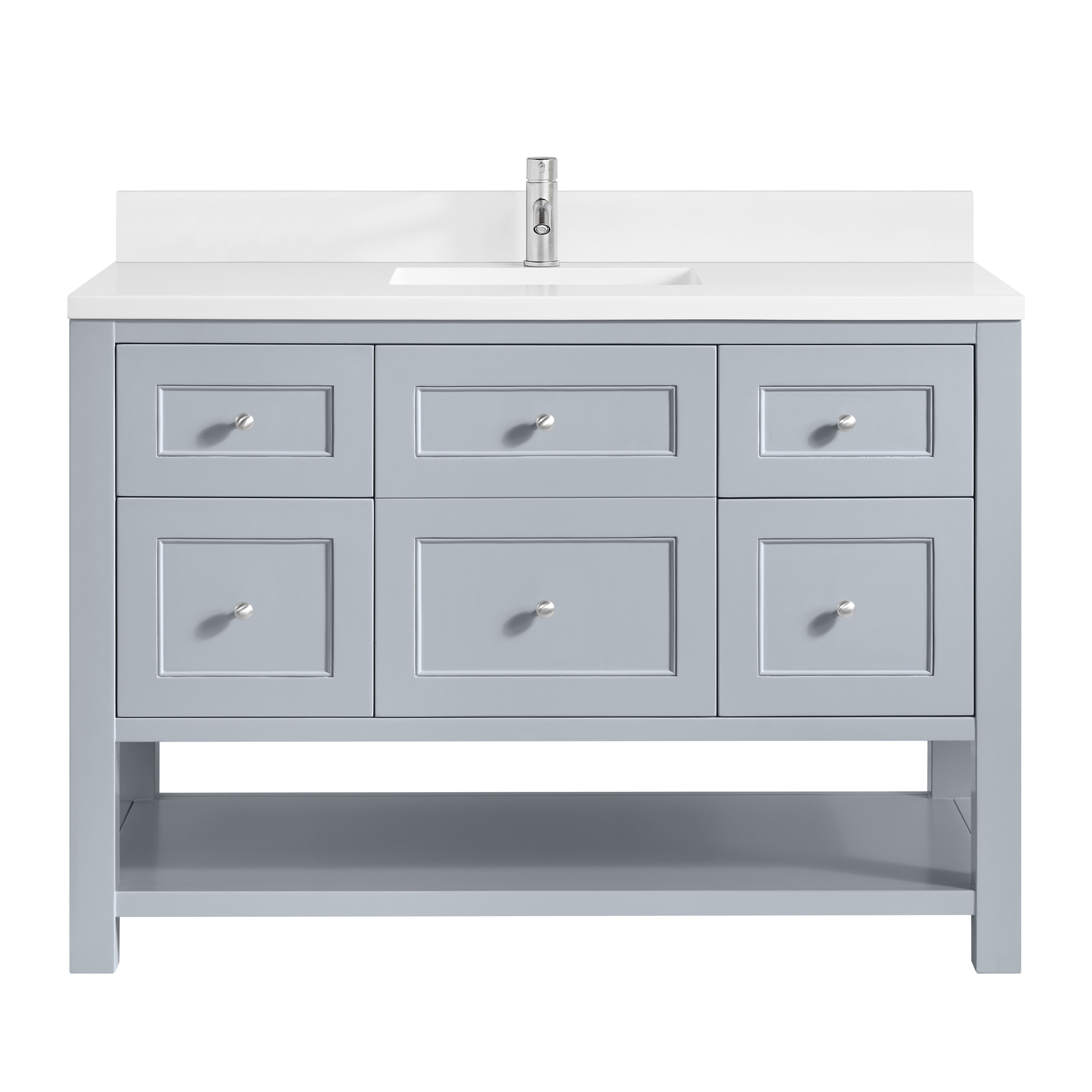 James Martin Vanities Breckenridge 48-in Serenity Blue Undermount ...