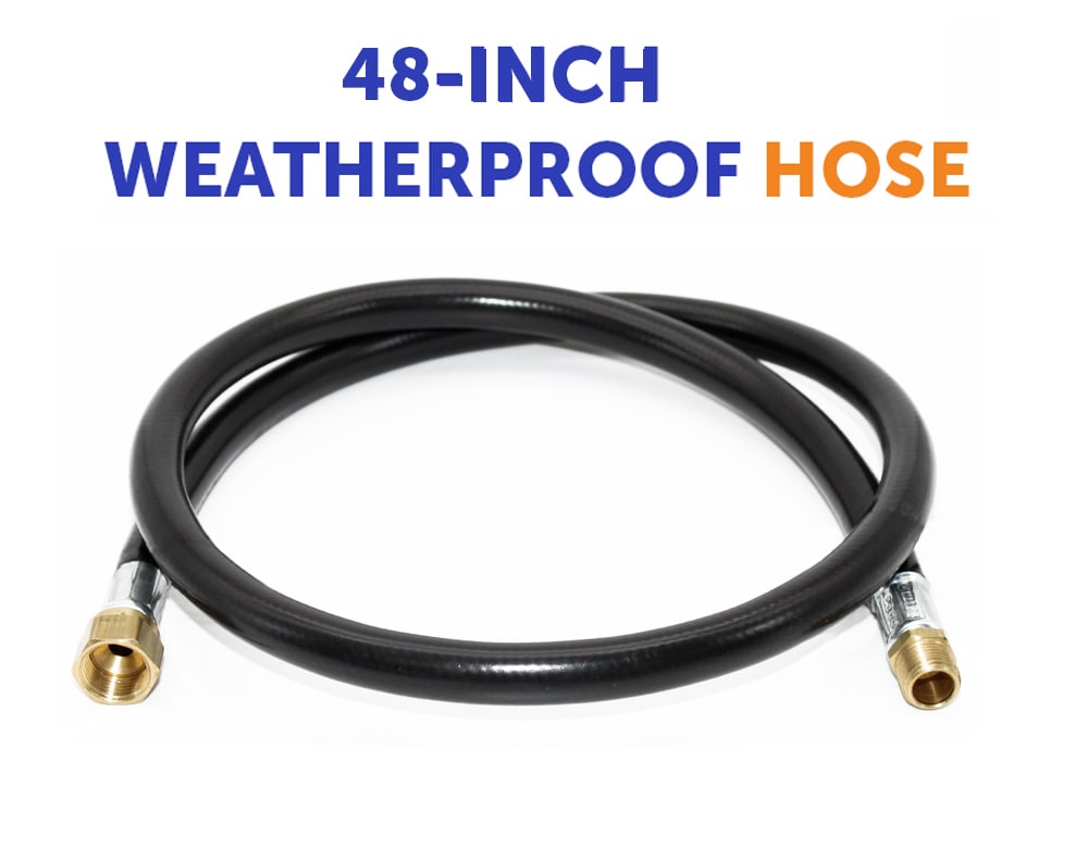 Flame King 48-Inch LP and Natural Gas Hose Assembly 3/8