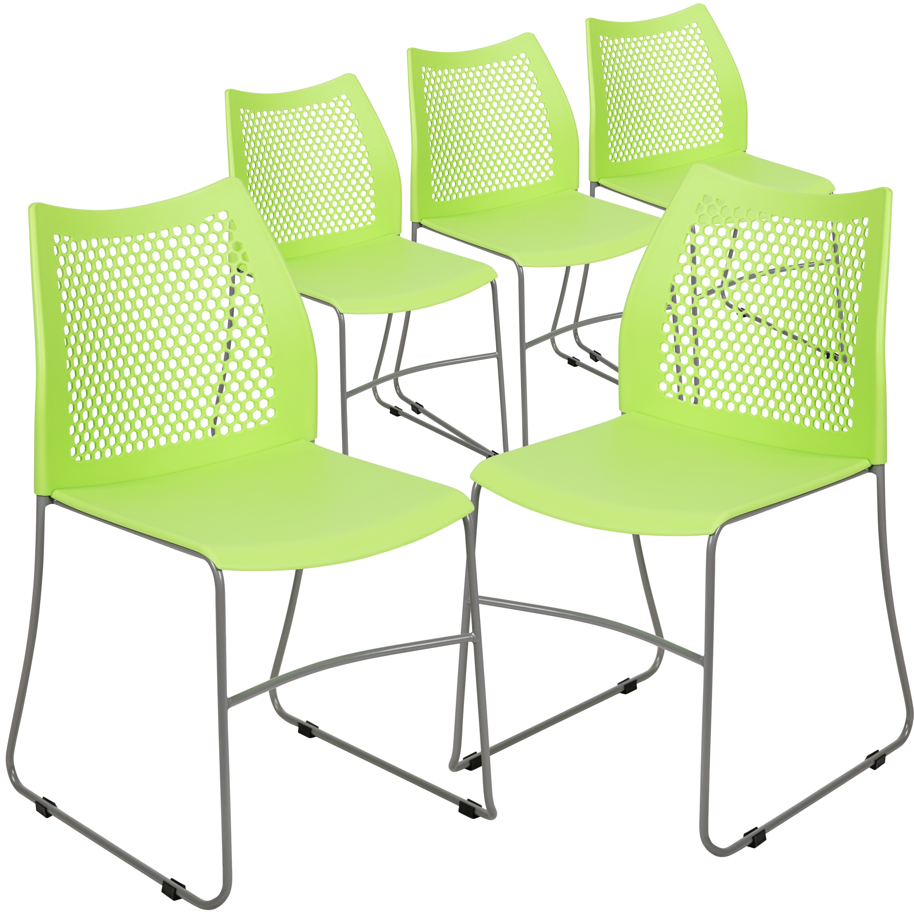 Flash Furniture 889142521136 5 Hercules Modern Green Plastic Accent Chair