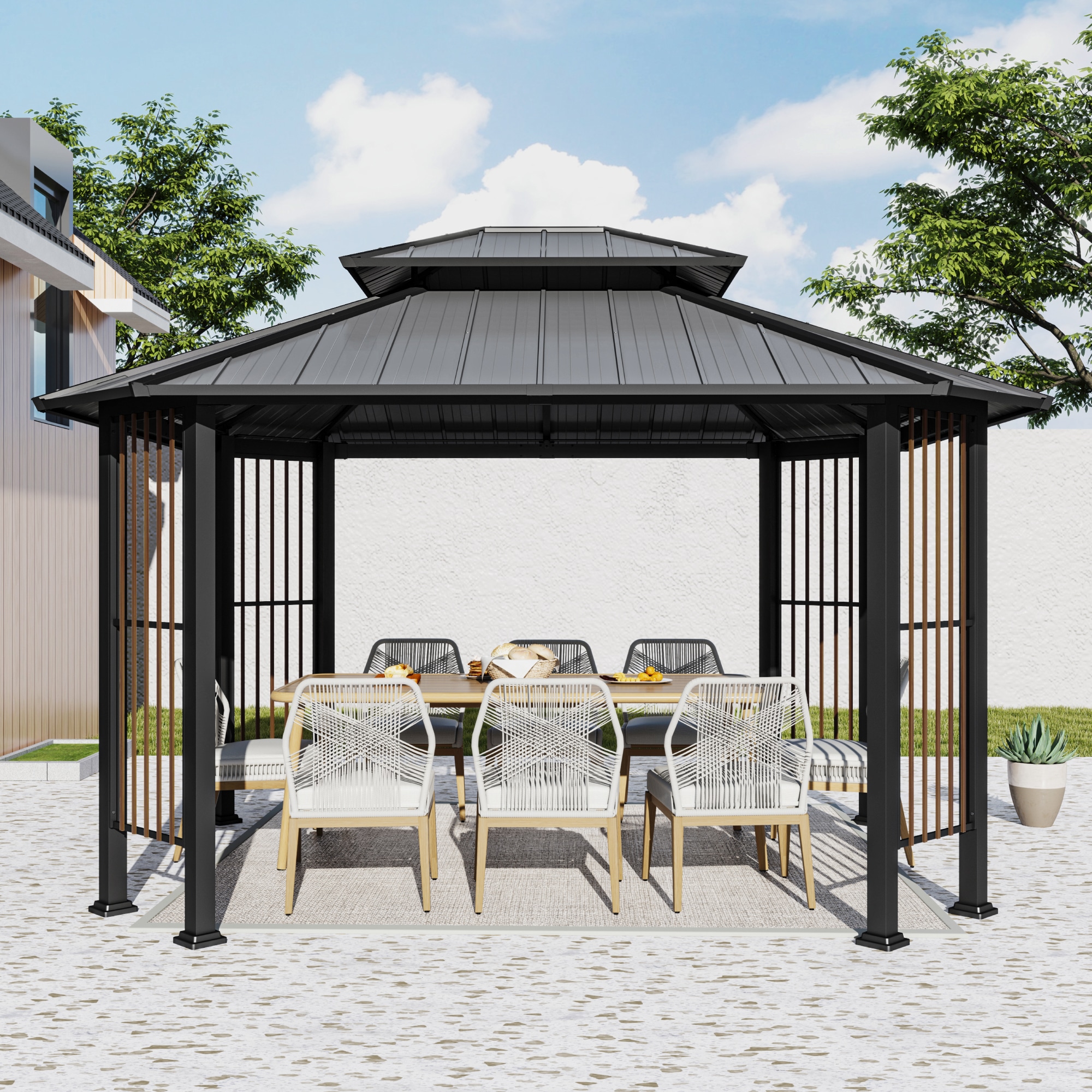  ZPSOTPF-1113-H-WL3 Wood-Resin-Gazebos - View #7