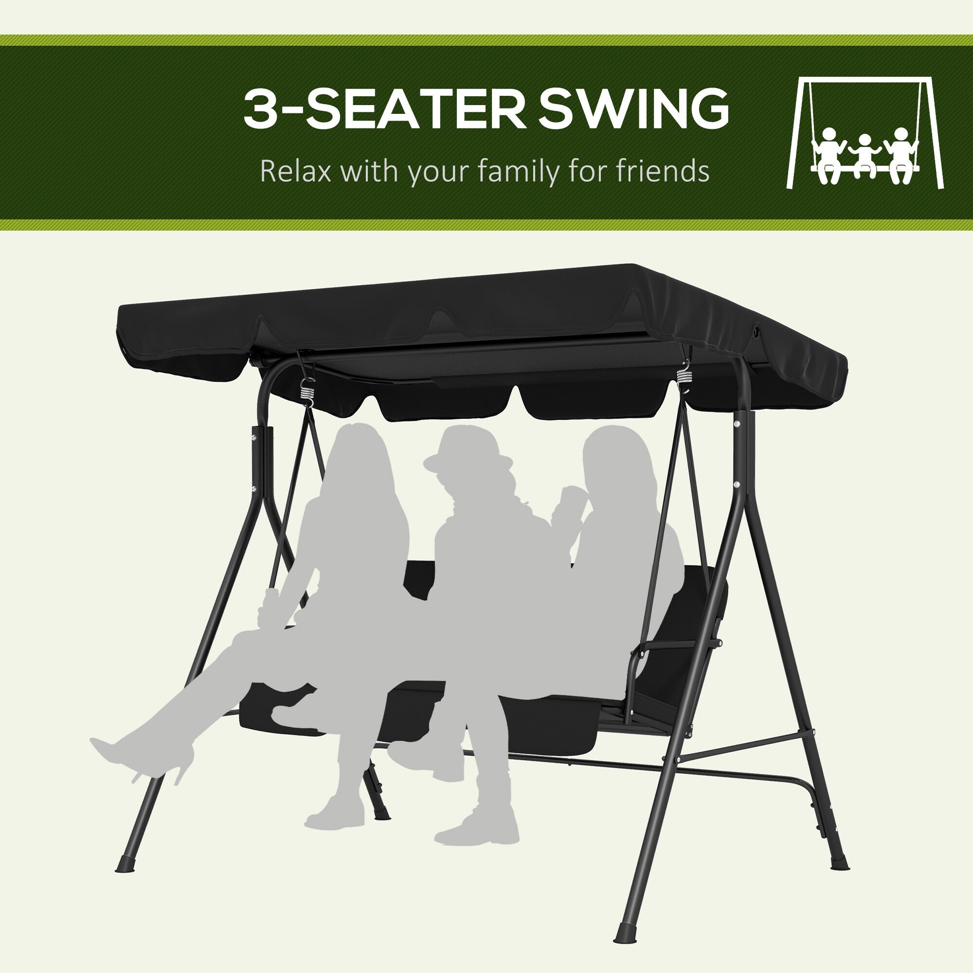 Miki Shinly AB-0600-284JJ Swing-Gliders - View #4