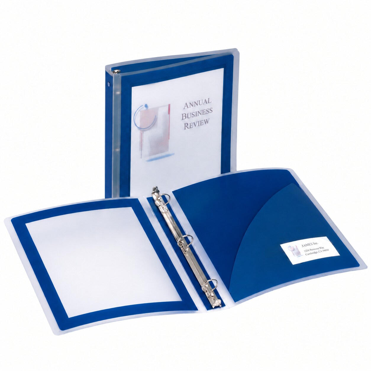 Etokfoks Flexi View 3 Ring Binder with 1 Inch Round Rings and 1 4 Inch ...