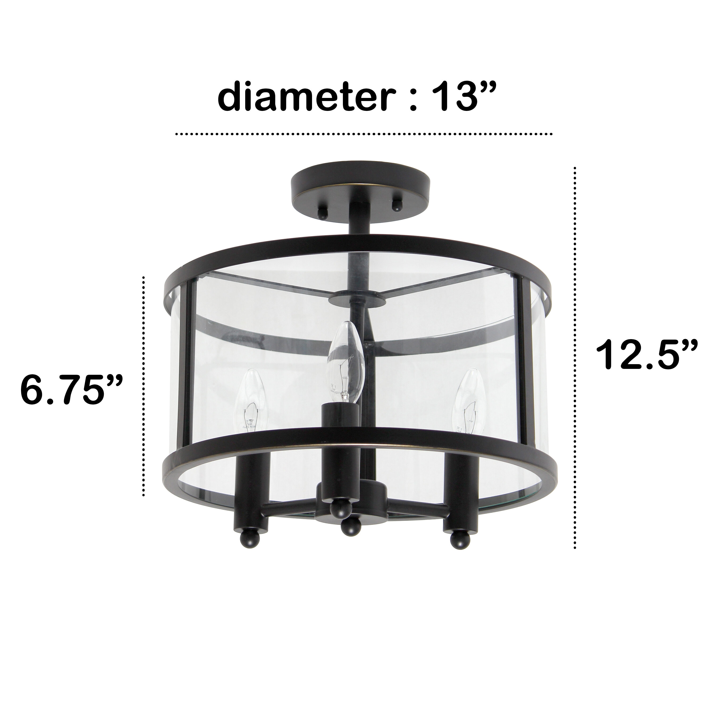 Lalia Home LHM-1000-BK flushmounts - View #11