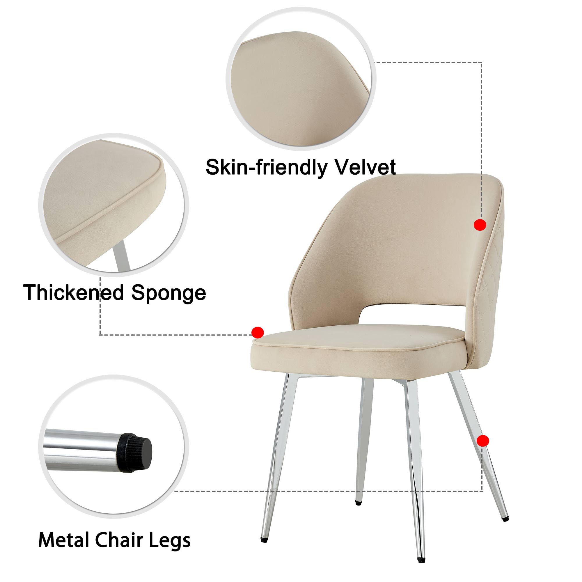 CASAINC LYANCO DARK GREEN Dining-Chairs - View #3