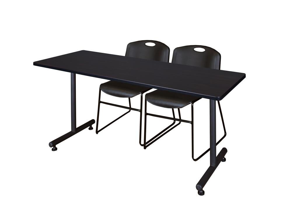 Regency MKTRCT7230MW44BK Training Brown 4-Person Training Table (72-in W x 29-in H)