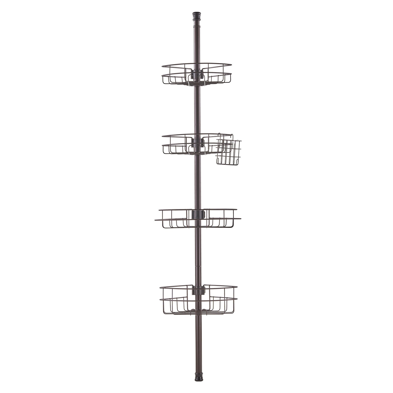 LUXEYARD 56 inch to 114 inch High Shower Corner Caddy Tension Pole Rust ...