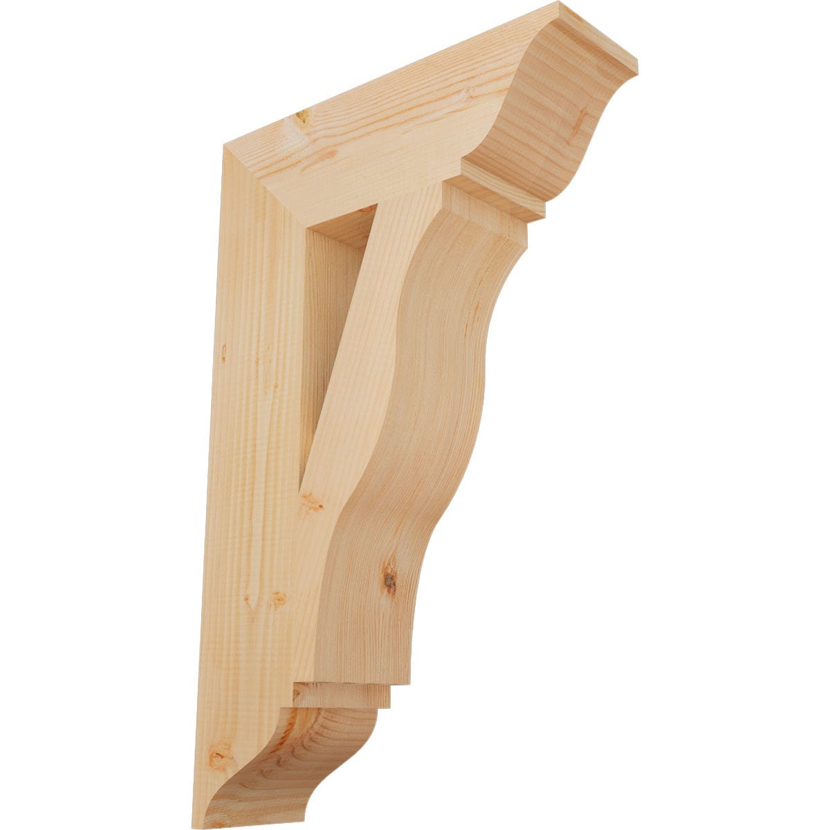 Ekena Millwork BKT06X20X32FST01SDF Funston traditional smooth 5-1/2-in x 20-in x 32-in Douglas fir Brown Wood Standard bracket