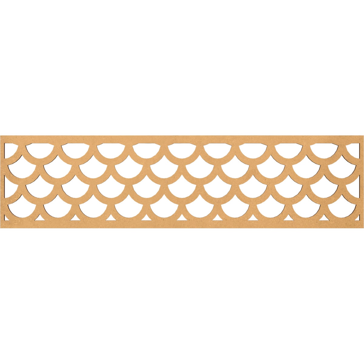 Ekena Millwork MLDA12X47HUDMF Hudson Fretwork Flat Trim 12-in x 3.92-ft Brown Unfinished 2157858 Pierced Wall Panel Moulding