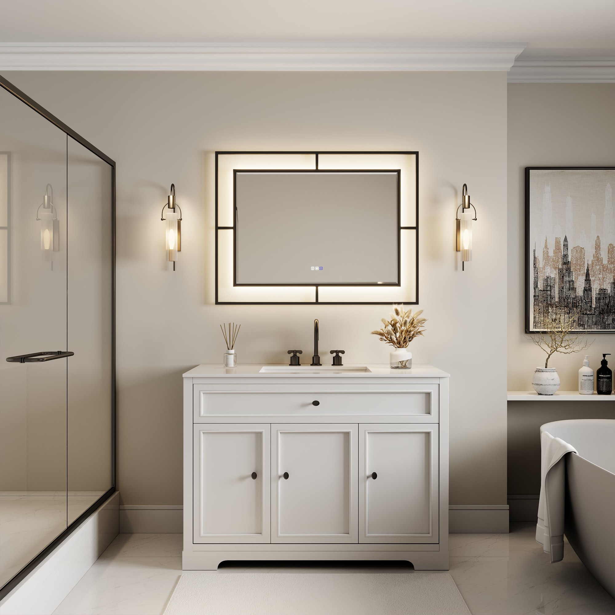 ExBrite EXBM4836V10MBX Framed-Bath-Mirrors - View #13