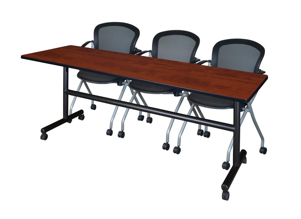 Regency MKFT8424CH23BK Training Red 4-Person Training Table (84-in W x 29-in H)