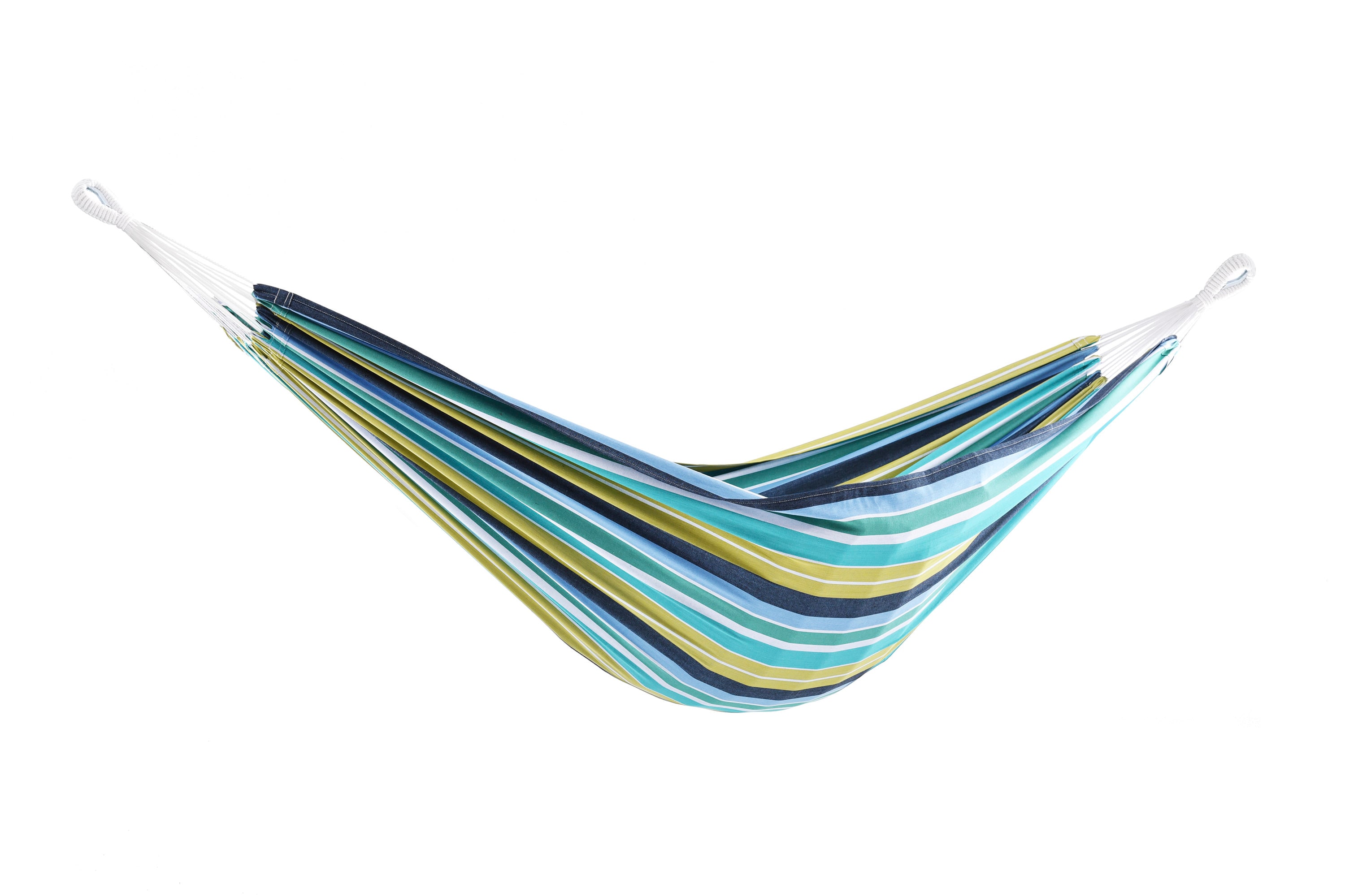 Vivere Brazilian Style Double Cotton Hammock in Cayo Reef Colors