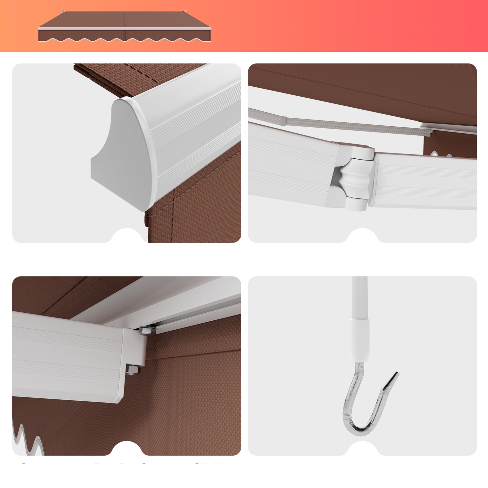 Costway OP70367CF awnings - View #3