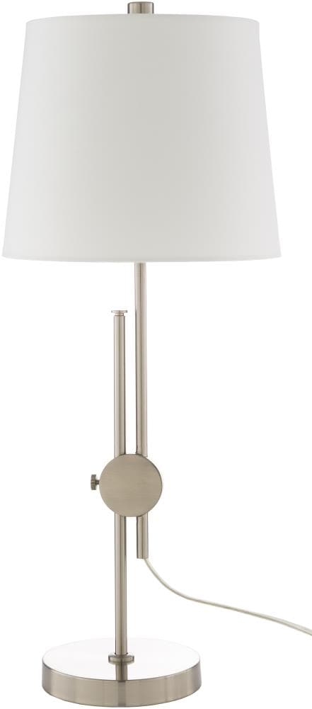 Surya JCE-001 Jace 25-in Nickel On/Off switch Table Lamp with Plastic Shade
