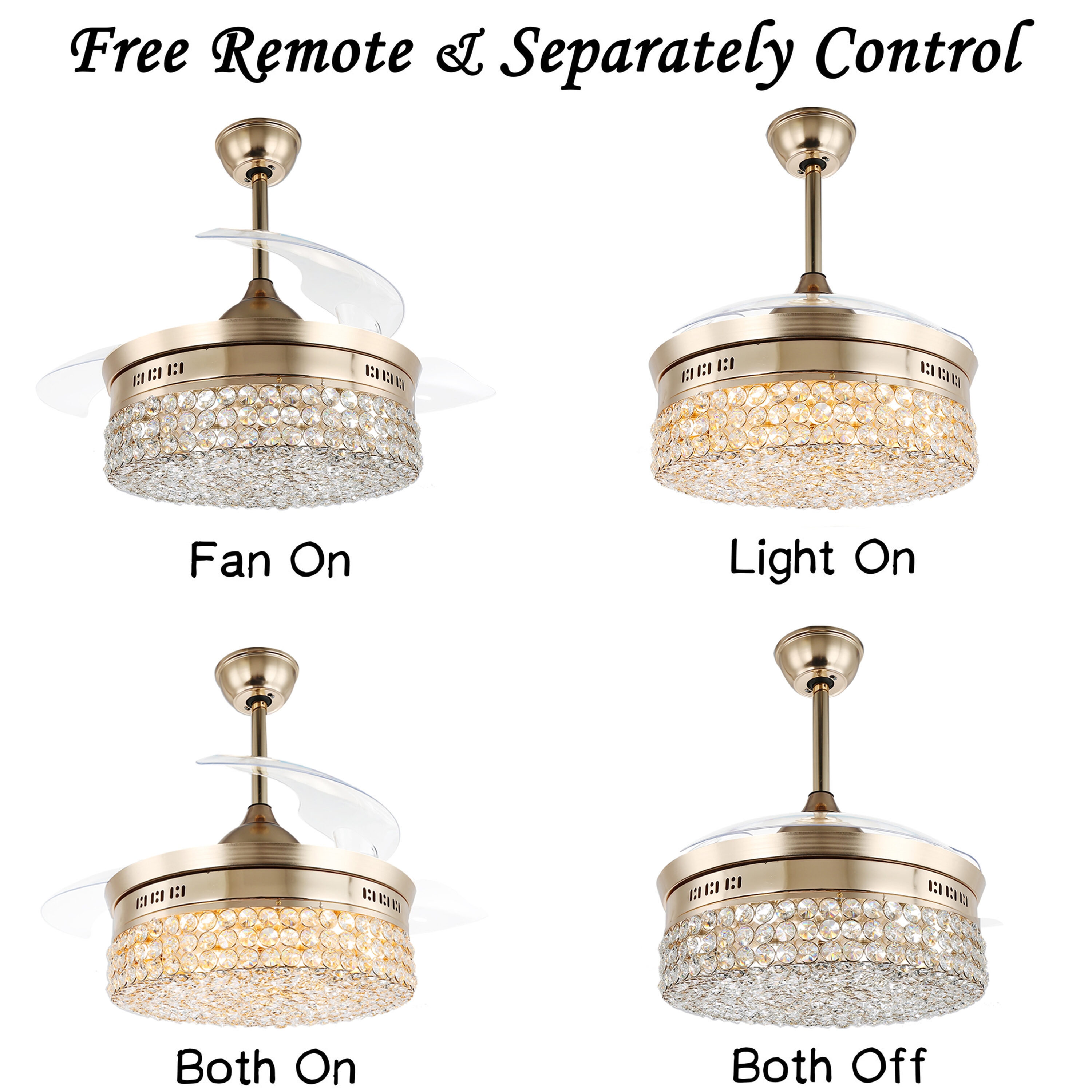 Oaks Decor BD4202-G Ceiling-Fans - View #3