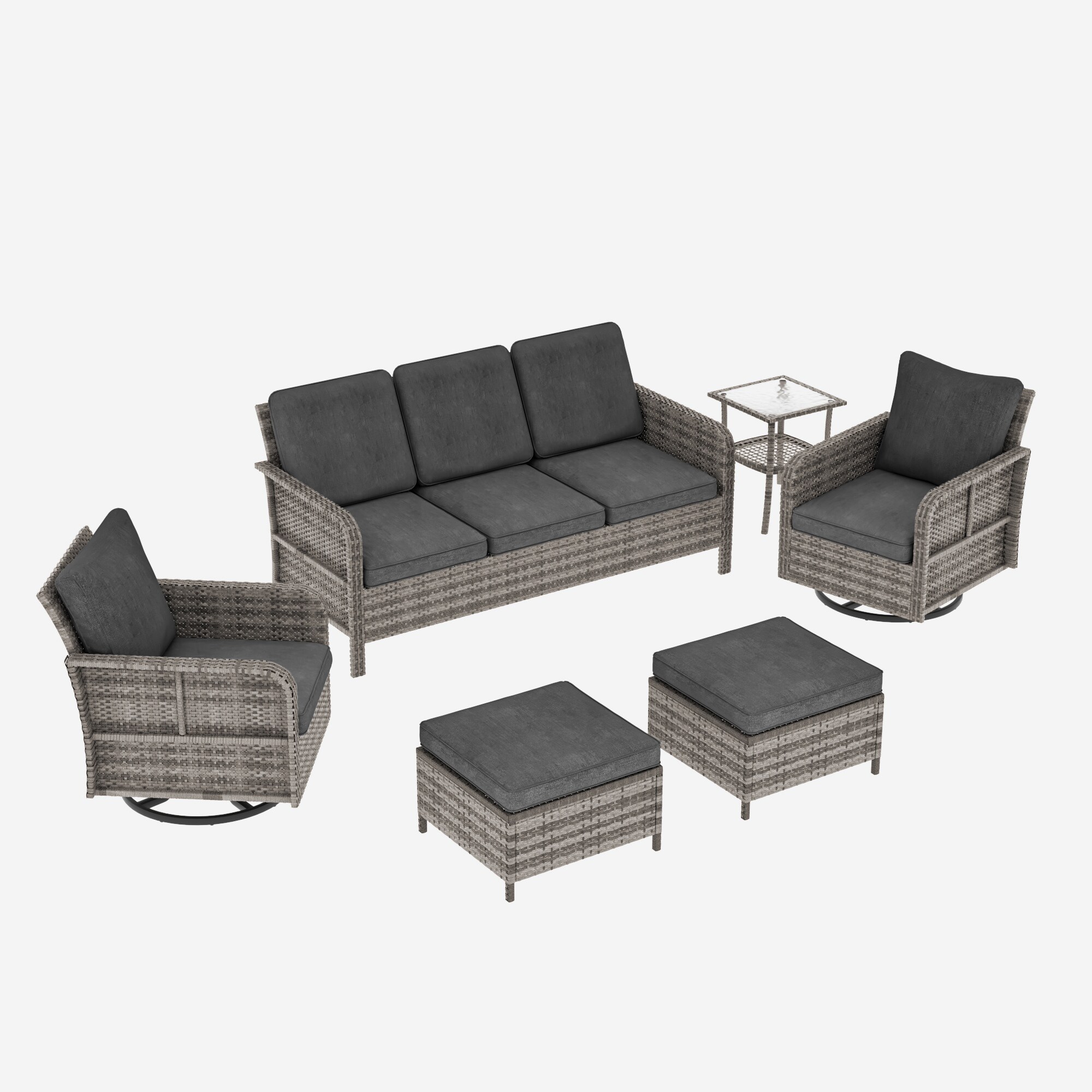 ACEGOSES LW-2R155HBK-T2 Patio-Conversation-Sets - View #2