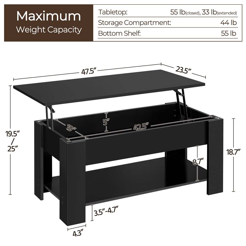 Yaheetech LS8O820001 Coffee-Tables - View #3