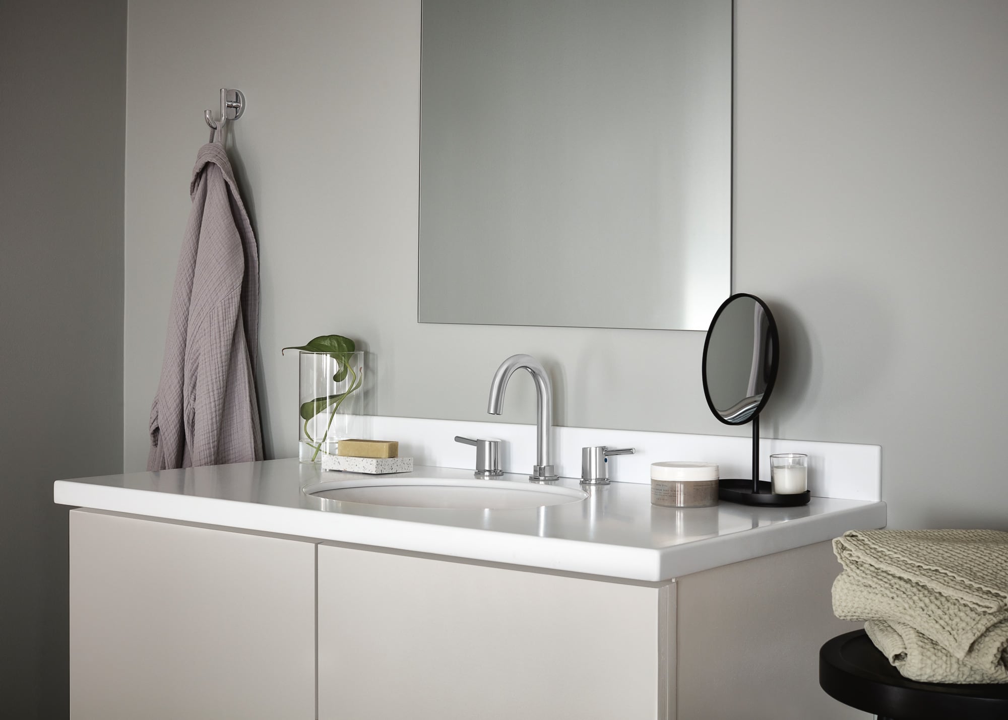 Precept Polished Chrome Two-Handle Widespread Bathroom Faucet