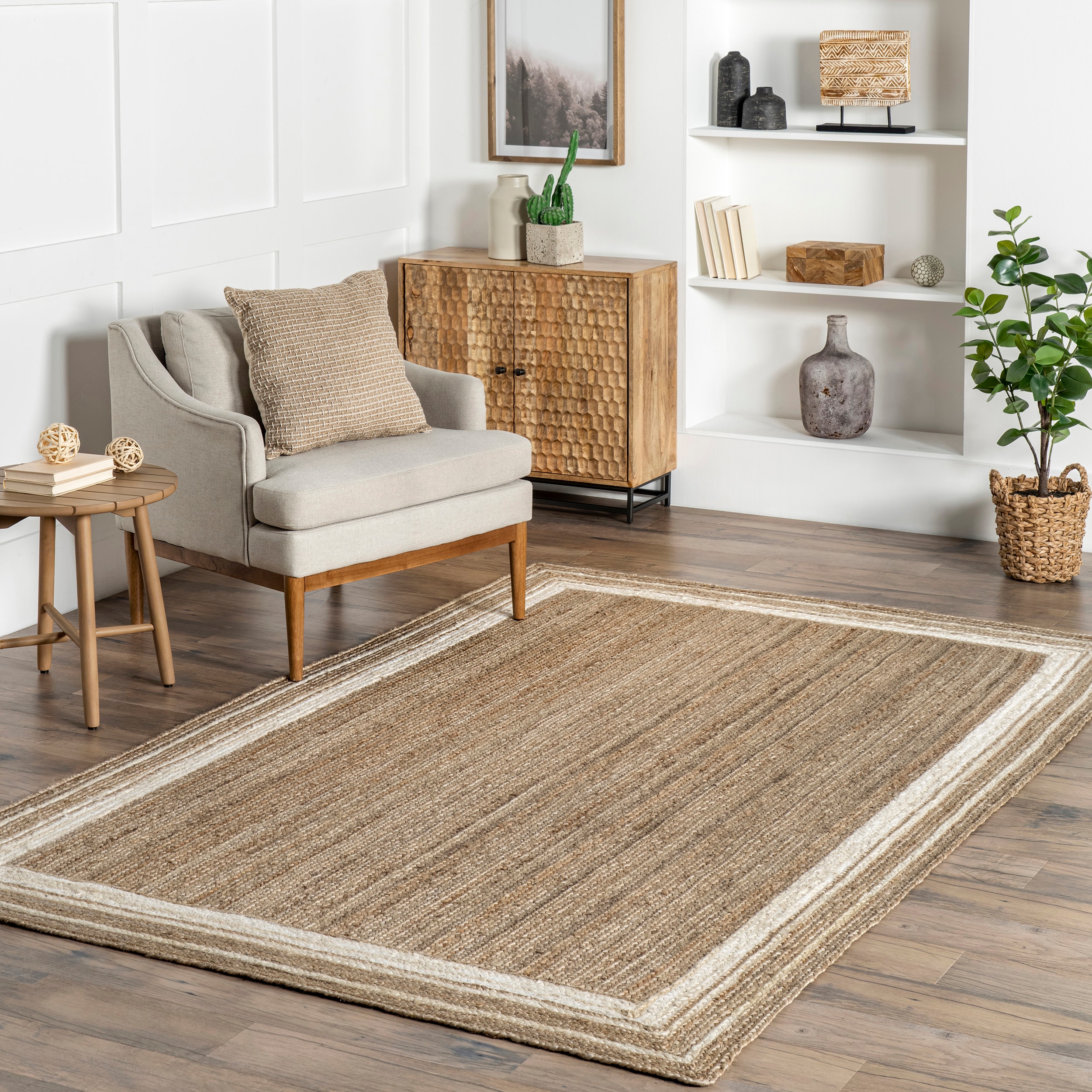 8 X 10 Reversible Oval Area Rug for Living Room, Braided Jute Rugs
