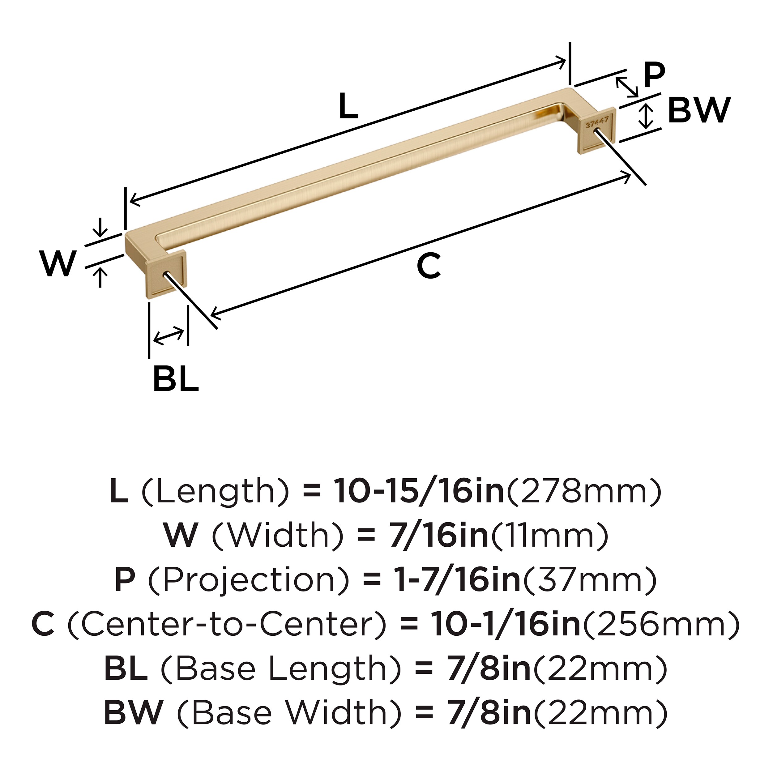 Amerock BP37447BBZ Cabinet-Pulls - View #4