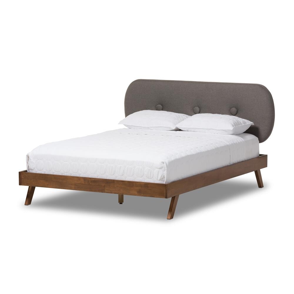 Baxton Studio Penelope Gray Full Composite Upholstered Bed in the