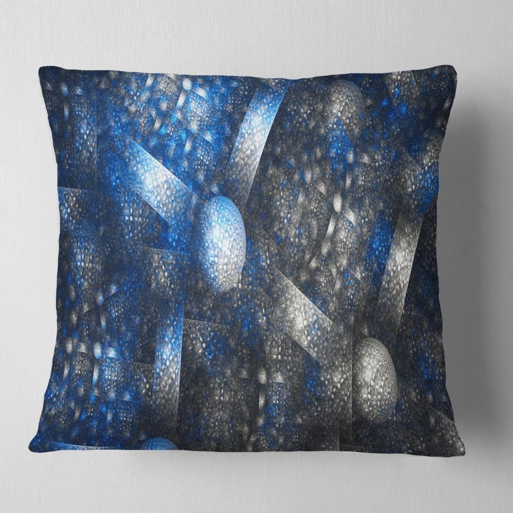 Designart CU16115-16-16 16-in x 16-in Blue Square Indoor Decorative Pillow