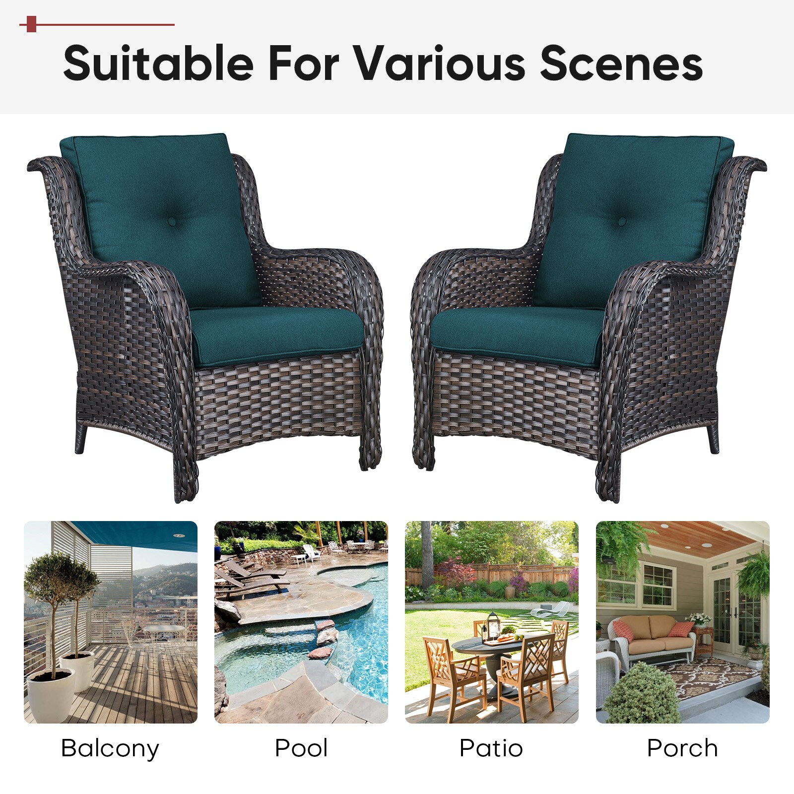 Rilyson FSAAAZBD006TD-10 Patio-Furniture-Cushions - View #6