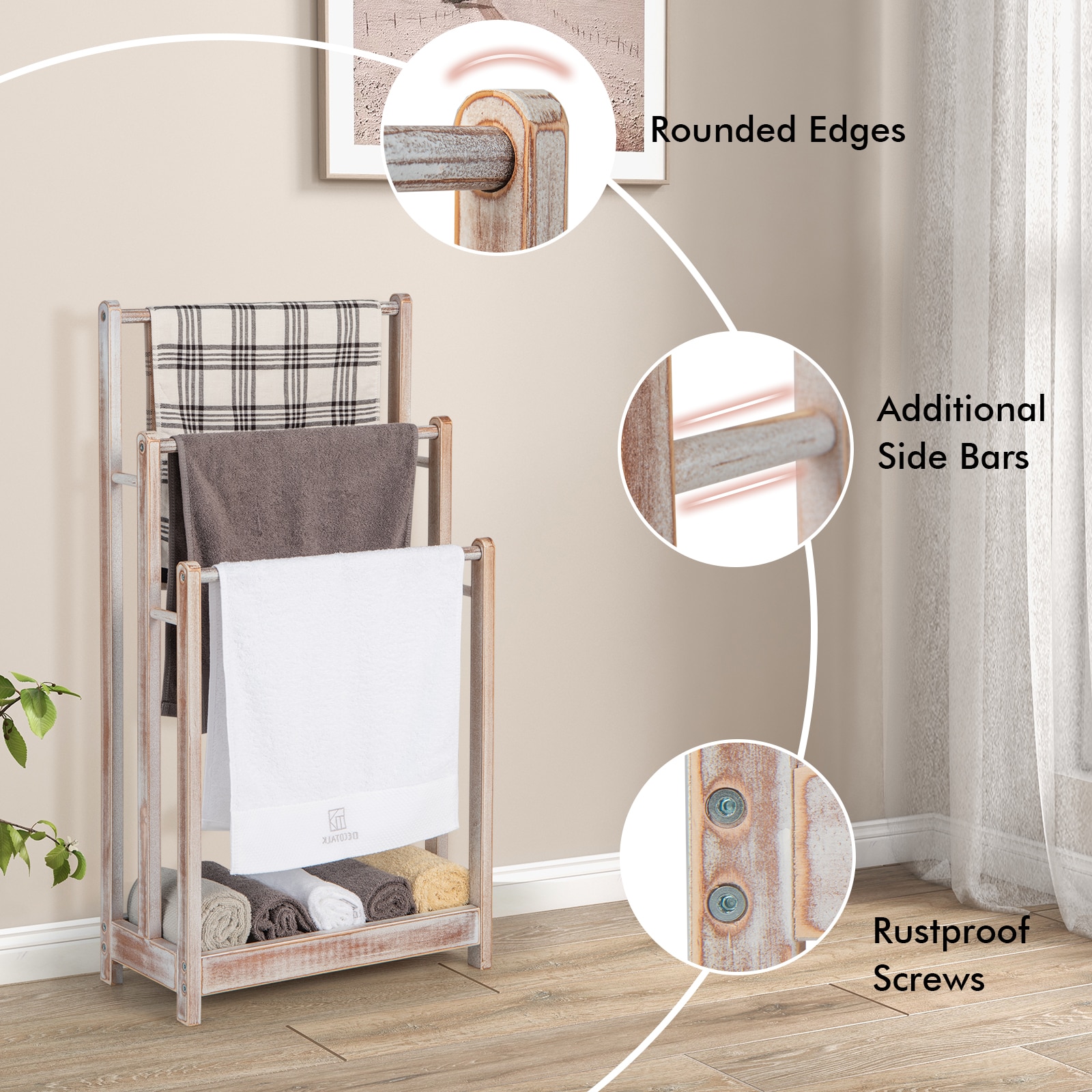 LIVIZA BTJ7862WH Towel-Trees - View #2