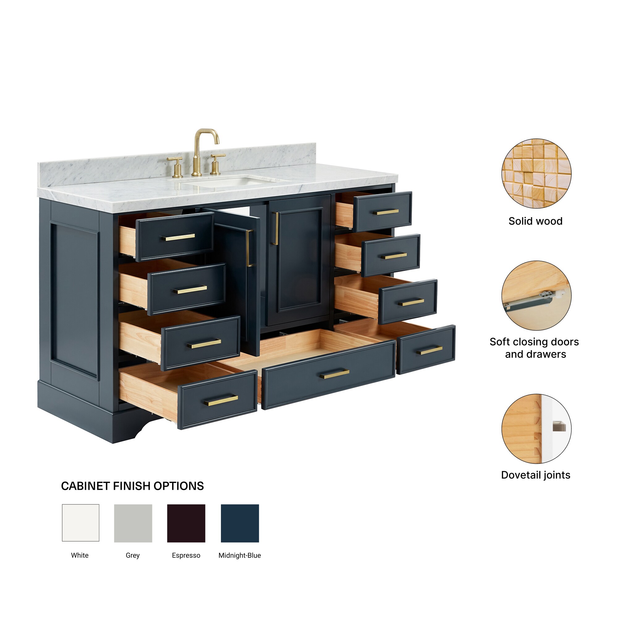 ARIEL M061SCWRVOMNB Bath-Vanity-Combo - View #5