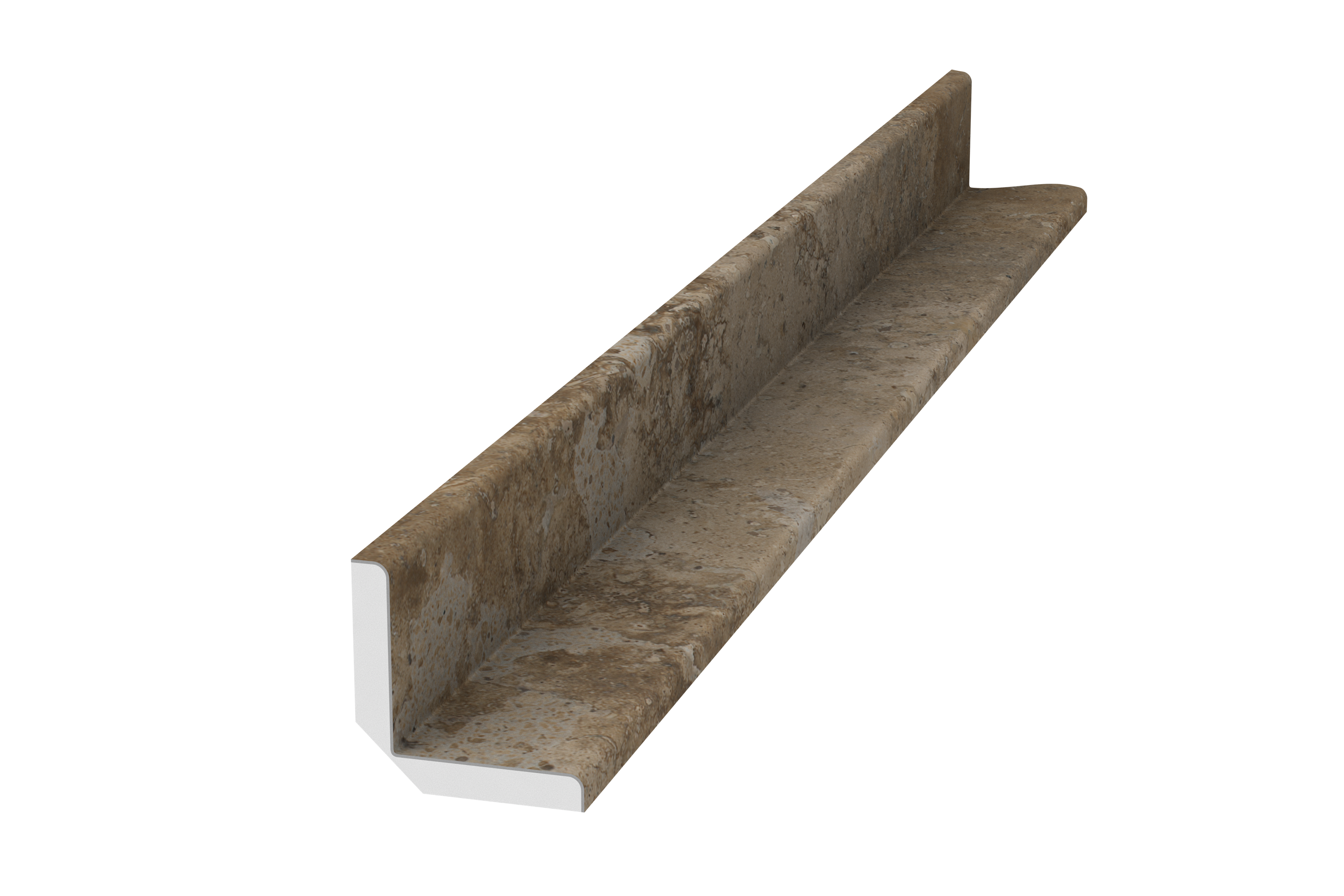 FlexStone FLXICN1.596MT 1.5" Inside Corner Trim In Mocha Travertine