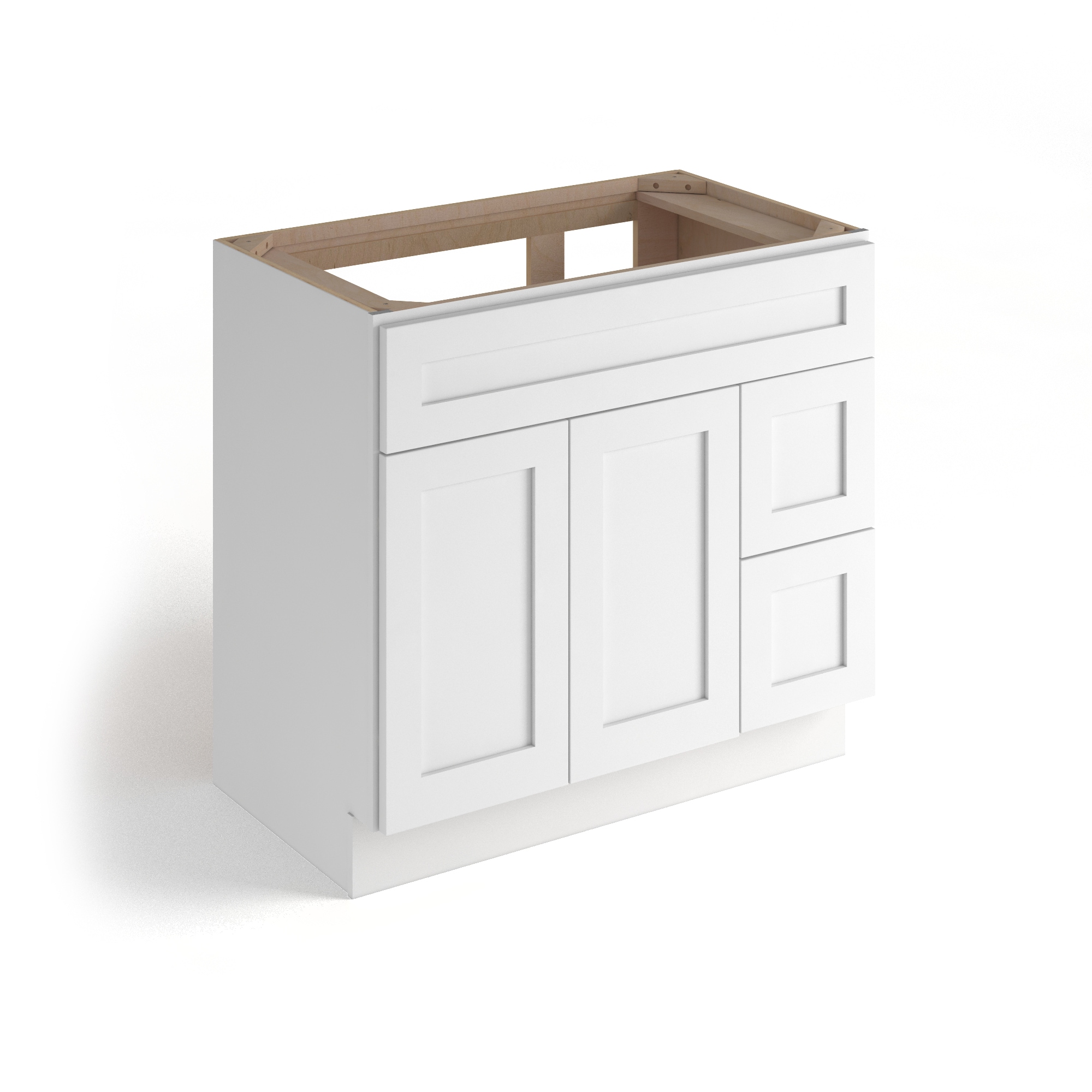 Valleywood Cabinetry Pure White 36-in Pure White Bathroom Vanity Base ...