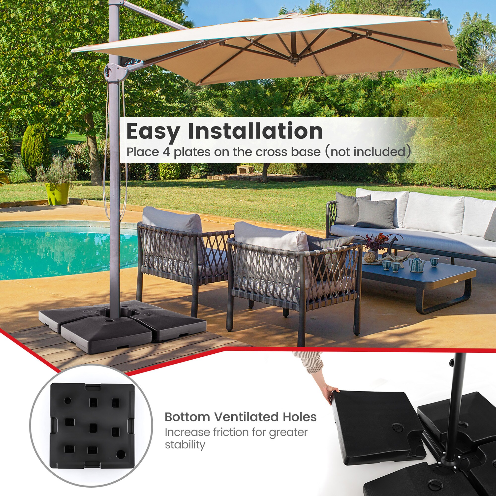 Costway NP10622 Umbrella-Bases - View #3