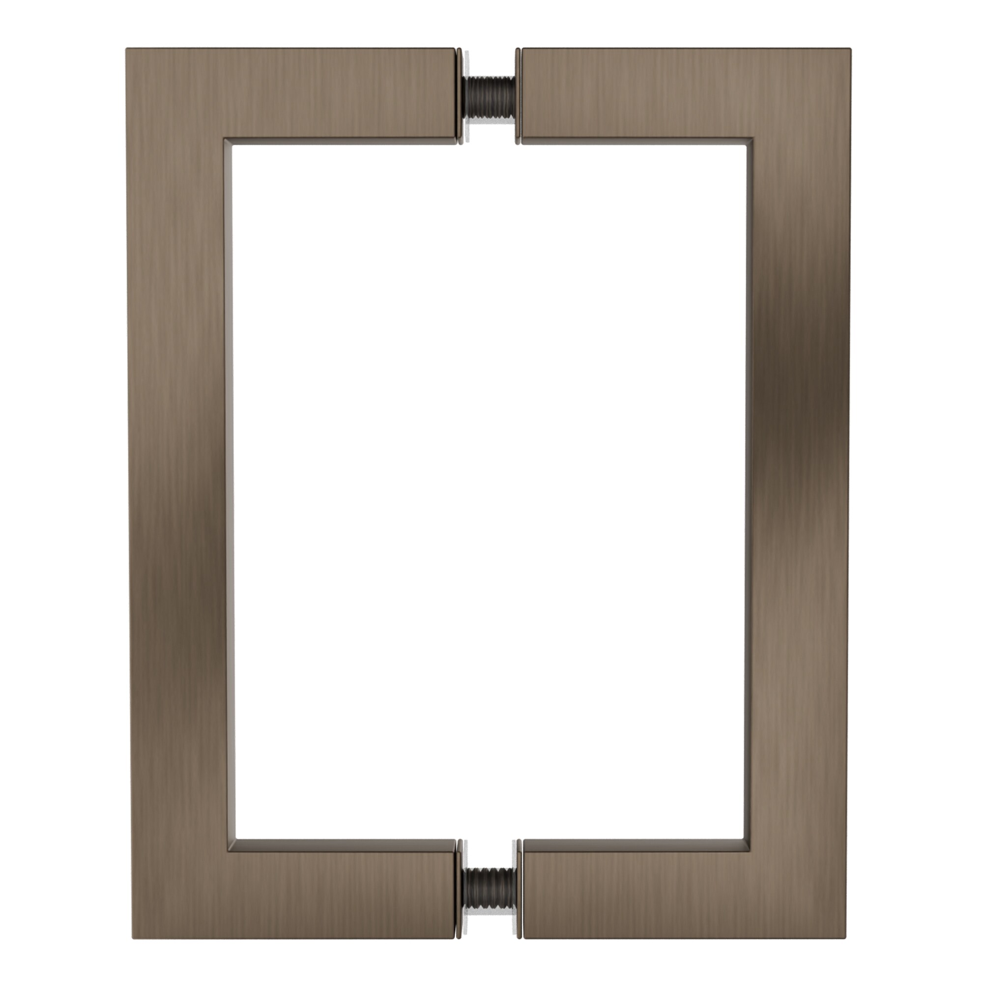 Brixwell - SQPH6X6BN Square Tubing Back-to-Back Pull Handle 6 in Center To Center 6-3/4 in Lengt...