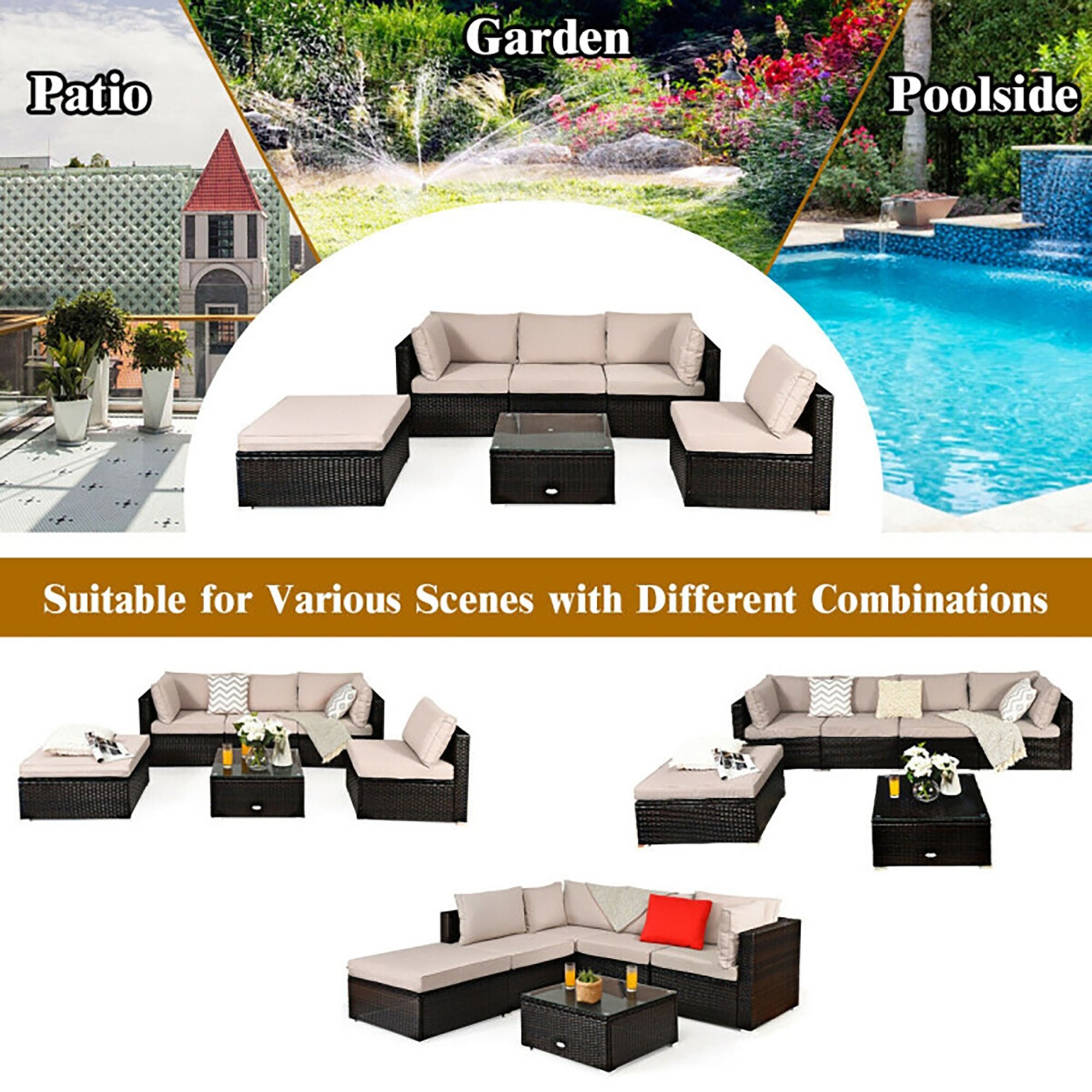 CASAINC CN-RS5003WT Patio-Conversation-Sets - View #5