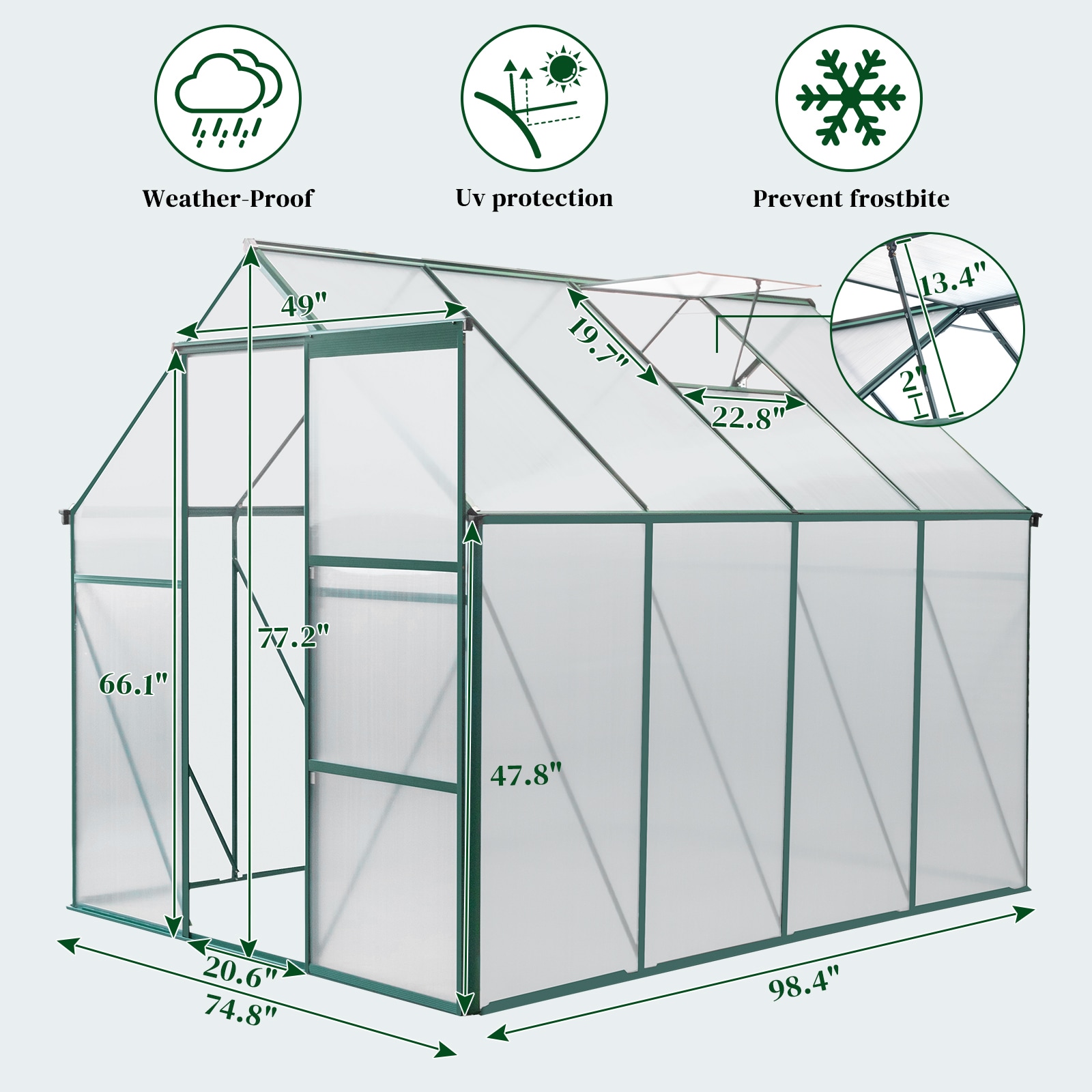 Outopee LO1G57000699+700 greenhouses - View #4