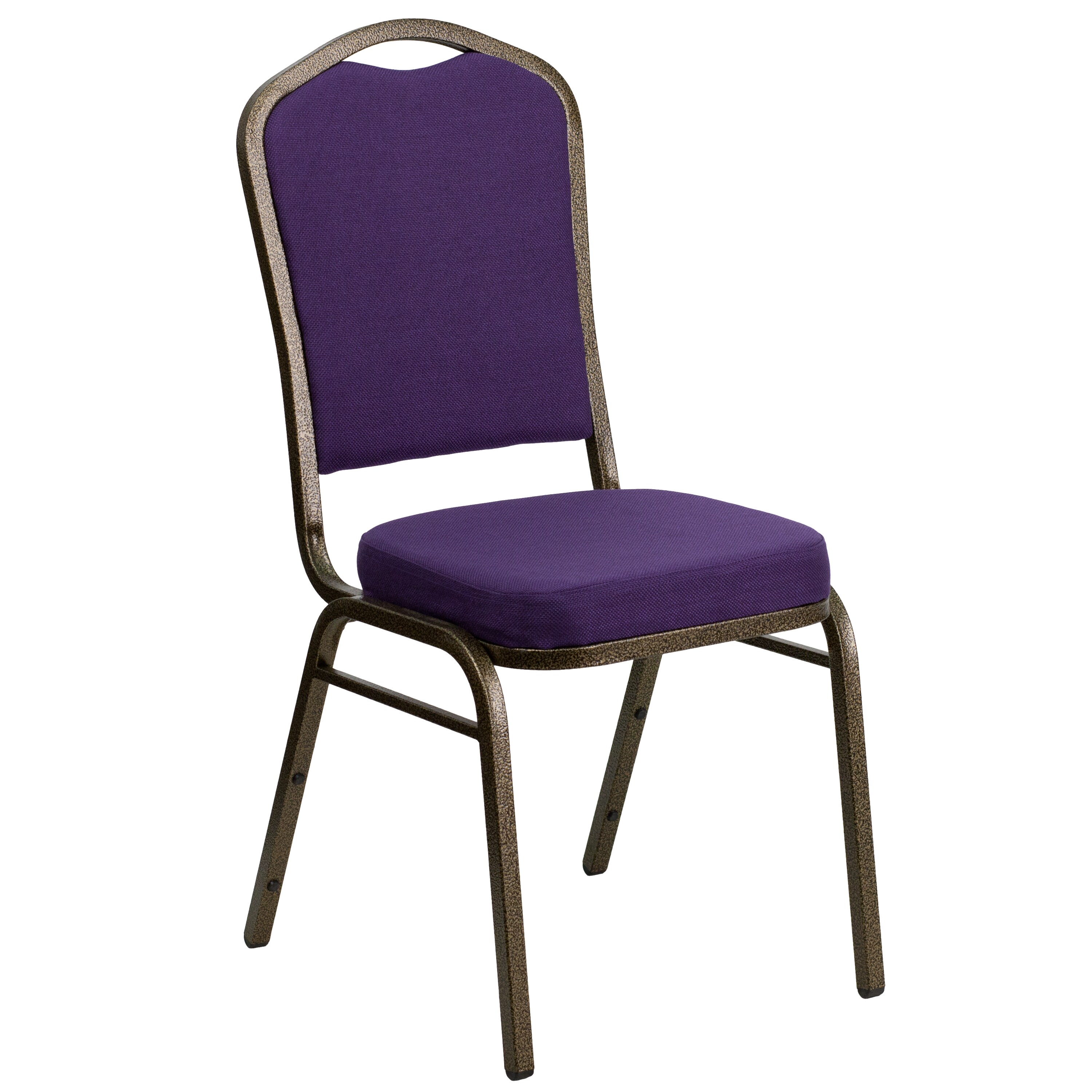 Flash Furniture 847254060516 Modern Purple Fabric/Gold Vein Frame Accent Chair
