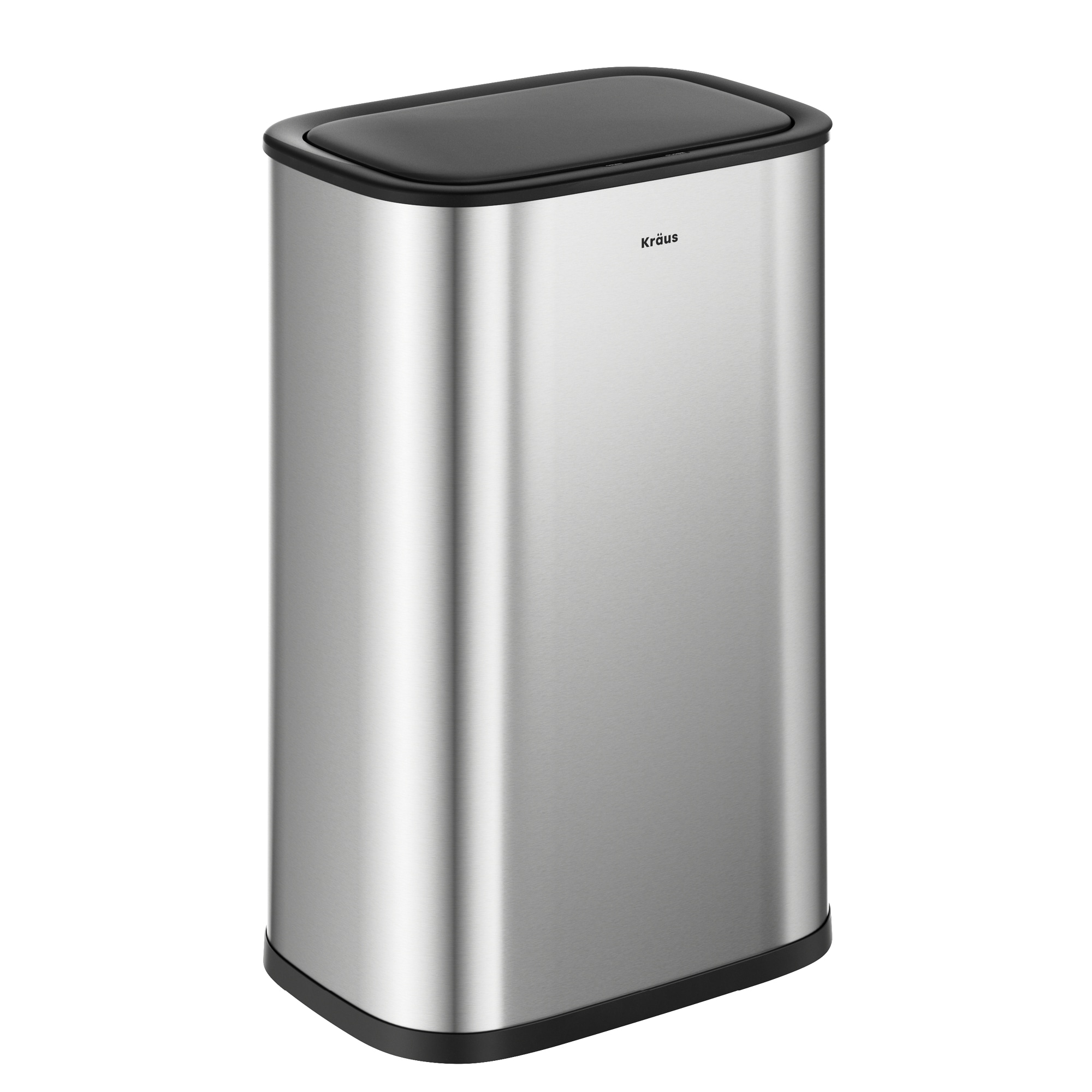Kraus 14.5 Gallon Spot-Free Stainless Steel Steel Kitchen Motion Sensing Trash Can