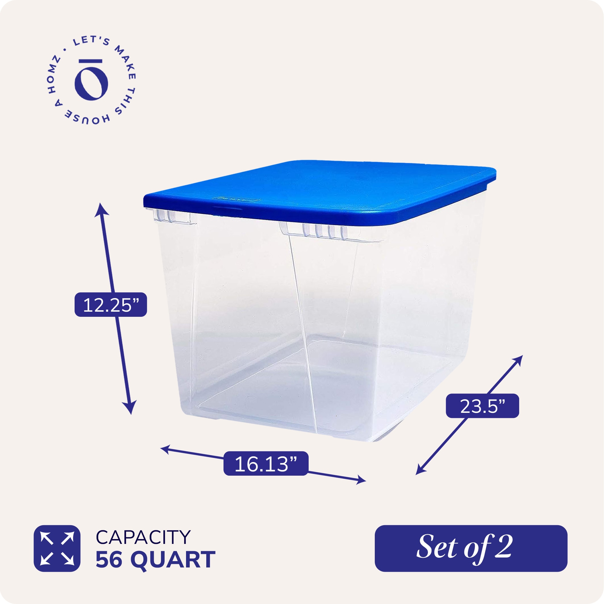 Homz Products 323715 Plastic-Storage-Totes - View #4