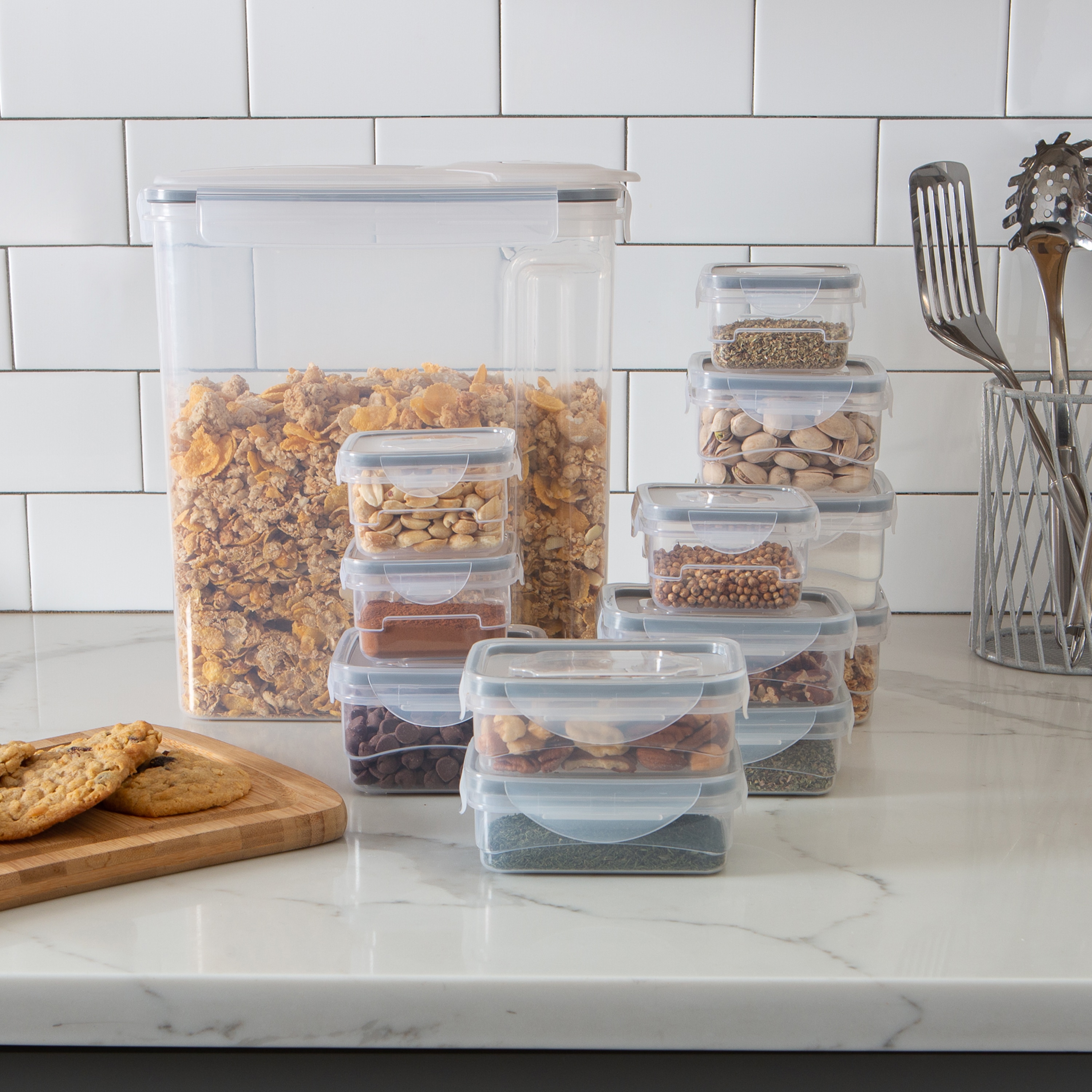 Kitchen Details Multisize Plastic Bpa-free Reusable Food Storage Container  with Lid in the Food Storage Containers department at