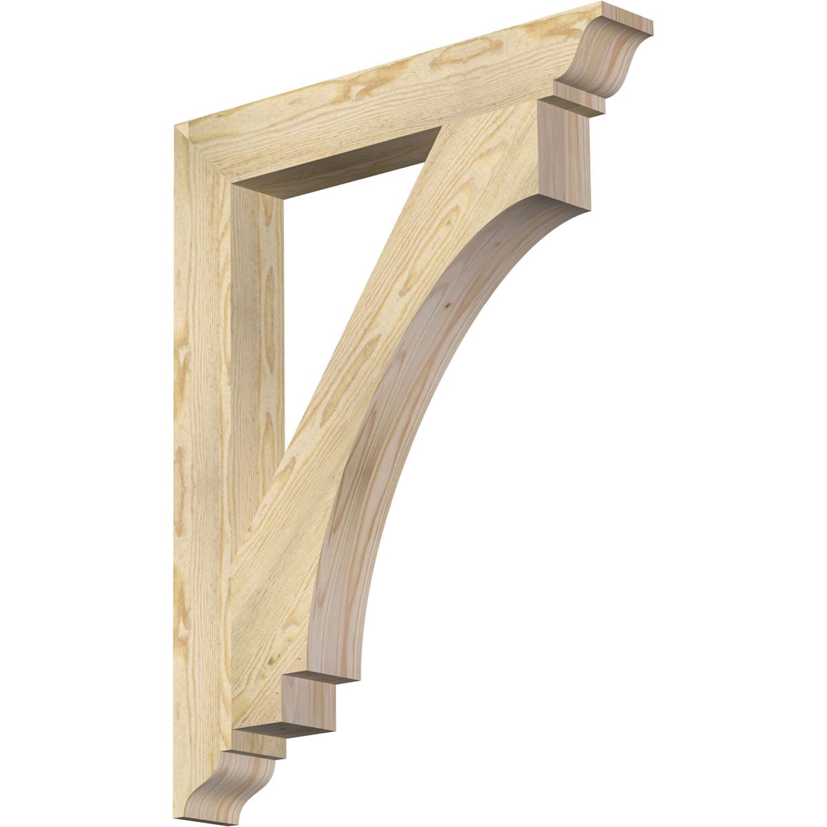 Ekena Millwork BKT04X28X36IMP01RDF Imperial traditional rough sawn 4-in x 28-in x 36-in Douglas fir Brown Wood Standard bracket
