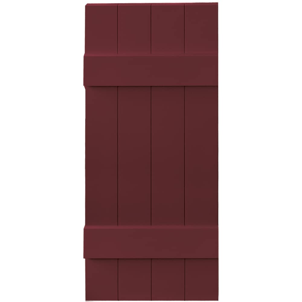 Vantage V6831435078 13.875-in W x 34.875-in H Wineberry Board and batten Exterior Shutters ( 1 -Pack )