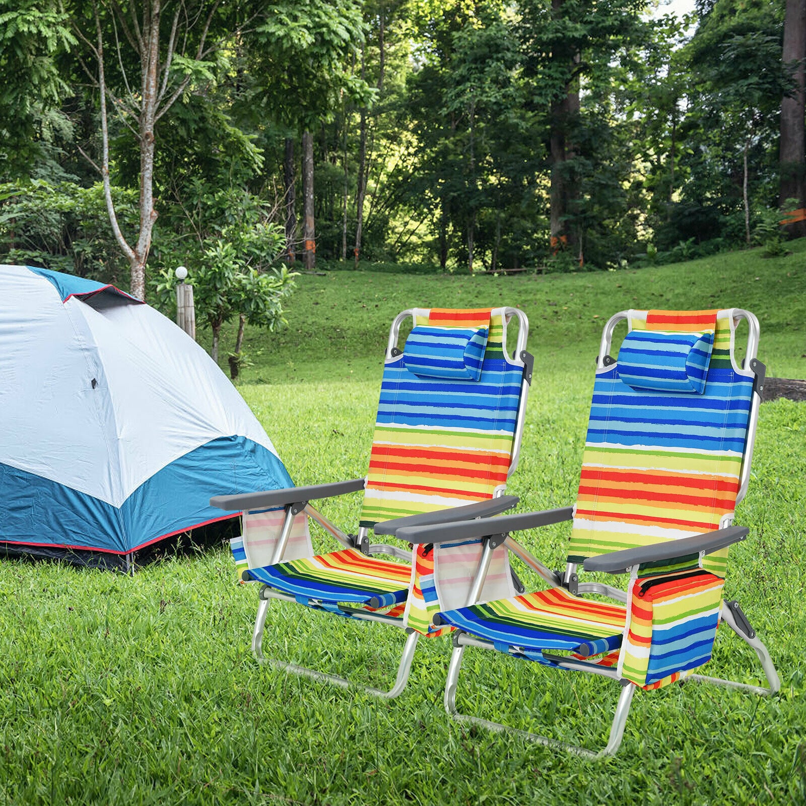 WELLFOR TDG10019YE-4 Beach-Camping-Chairs - View #10